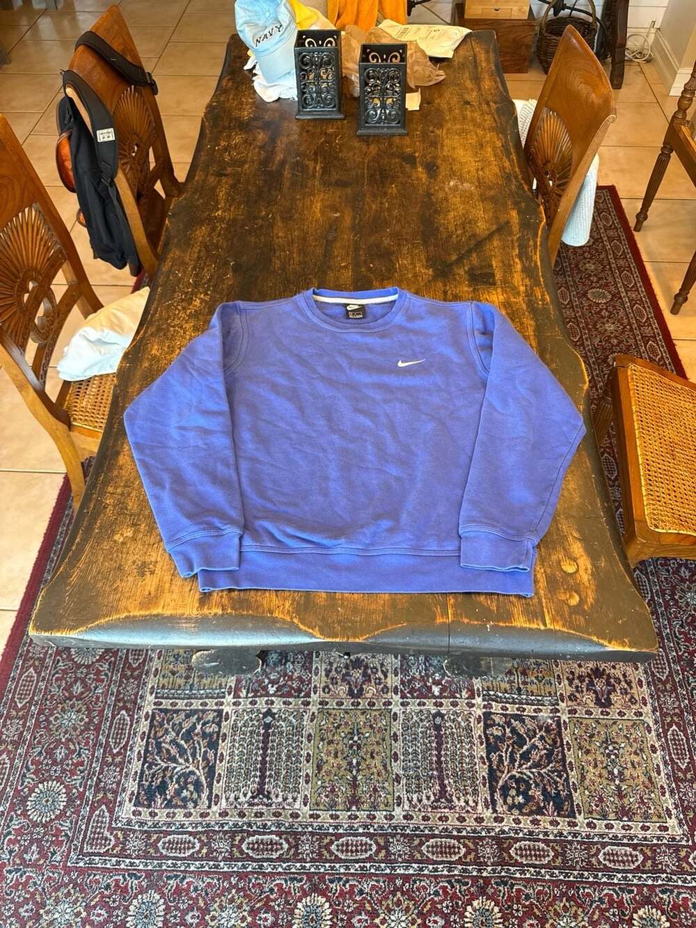 Nike Sportswear Club Fleece Crewneck Sweatshirt Blue Men's Large
